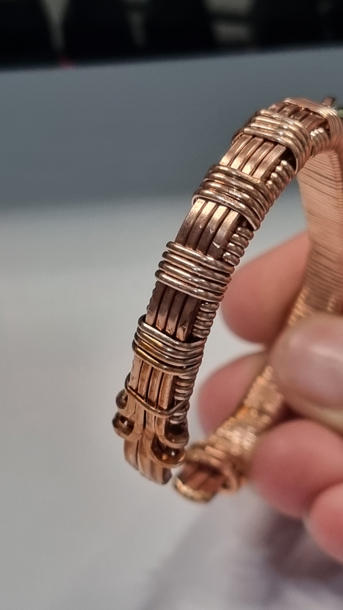 "The Force" Titanium Rainbow Aura with Copper -Cloak and Field Expander - Handmade with copper by "A little Twisted by Zoe"