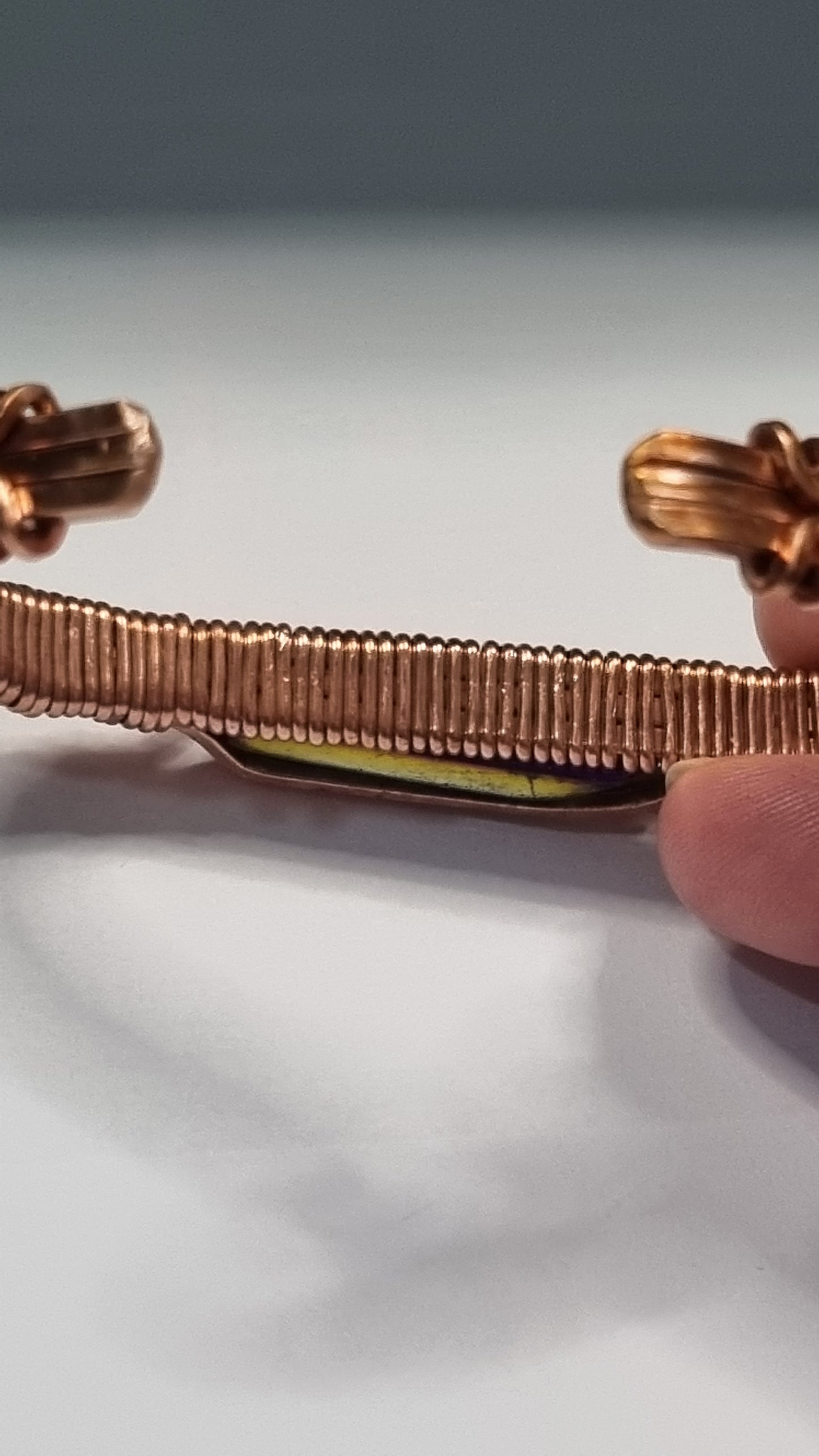 "The Force" Titanium Rainbow Aura with Copper -Cloak and Field Expander - Handmade with copper by "A little Twisted by Zoe"