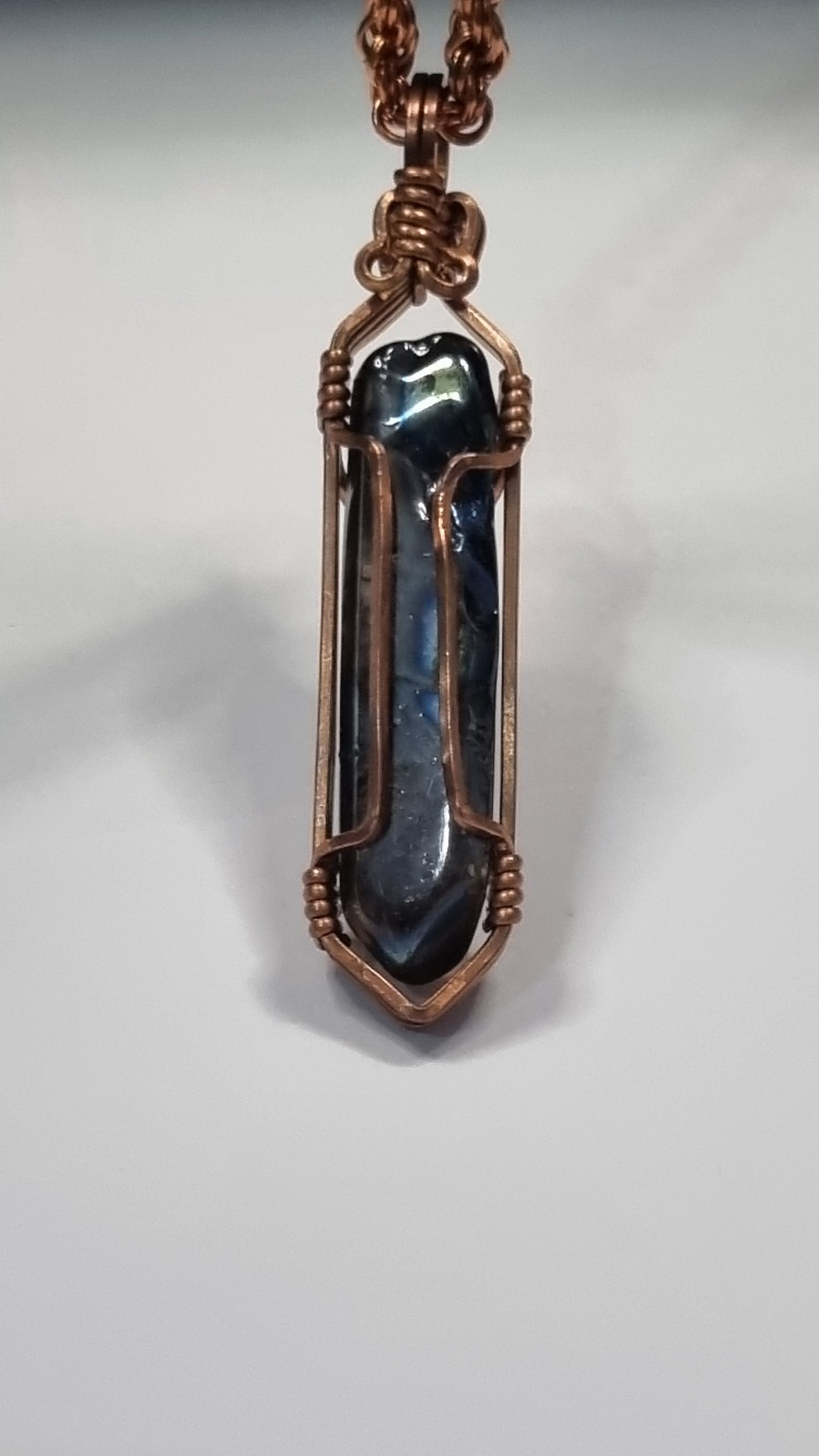 "The Force" Titanium Rainbow Aura with Copper -Cloak and Field Expander - Handmade with copper by "A little Twisted by Zoe"