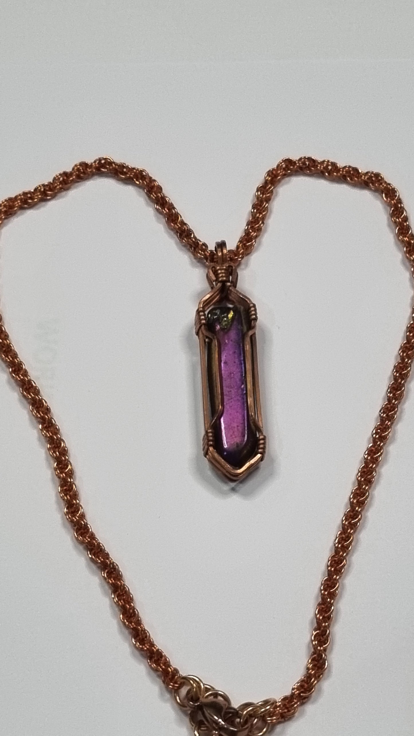 "The Force" Titanium Rainbow Aura with Copper -Cloak and Field Expander - Handmade with copper by "A little Twisted by Zoe"